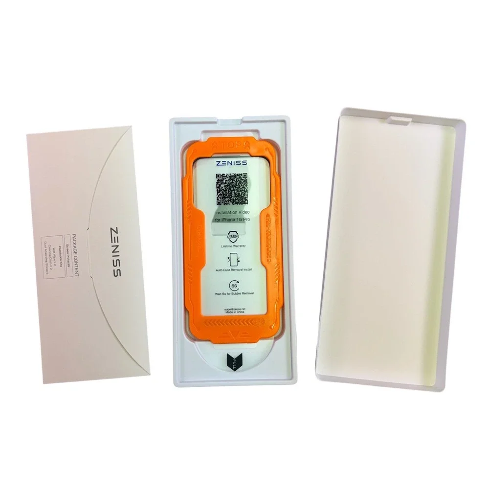 Zeniss 2 Pack‎ Screen Protector for iPhone 15 Pro Tempered Glass Full Coverage